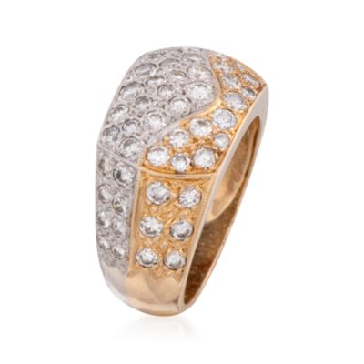 C. 1990 Vintage Hammerman Brothers 1.50 ct. t.w. Pave Diamond Ring in 14kt Two-Tone Gold. Size 6 &mdash; Alt Image 3