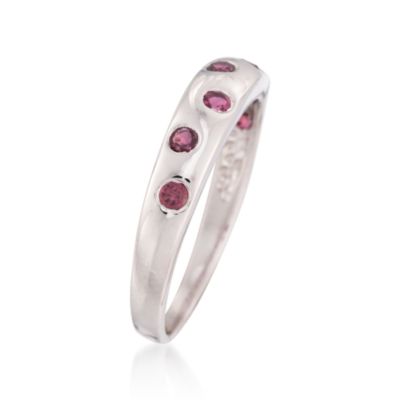 .30 ct. t.w. Pink Tourmaline Scatter Ring in Sterling Silver &mdash; Alt Image 3