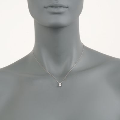 C. 2000 Vintage .24 Carat Diamond Solitaire Pendant Necklace in 14kt White Gold. 16" &mdash; Alt Image 2