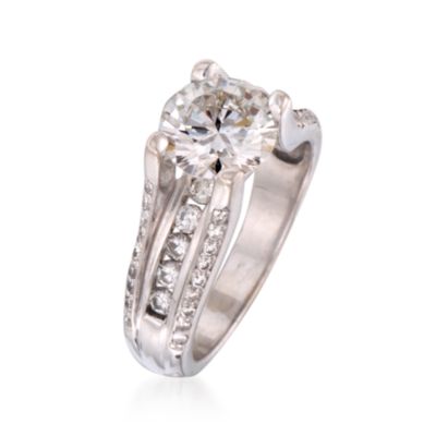 C. 2000 Vintage 2.00 ct. t.w. Certified Diamond Ring in 14kt White Gold. Size 4.5 &mdash; Alt Image 3