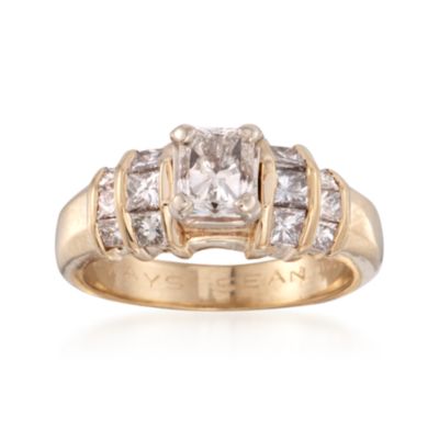 C. 1990 Vintage 1.98 ct. t.w. Diamond Ring in 14kt Yellow Gold. Size 6.5 &mdash; Alt Image 1