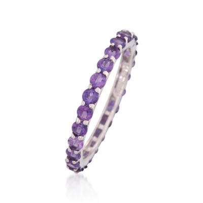 1.05 ct. t.w. Amethyst Eternity Band in 14kt White Gold &mdash; Alt Image 3