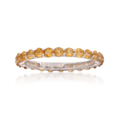 1.00 ct. t.w. Citrine Eternity Band in 14kt White Gold &mdash; Alt Image 1