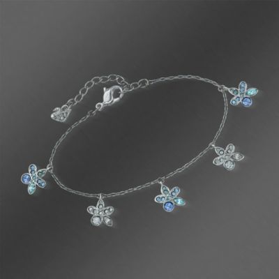Swarovski Crystal Tuberose Floral Bracelet. 6.25" &mdash; Alt Image 1
