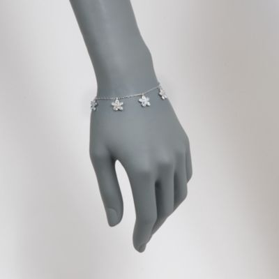 Swarovski Crystal Tuberose Floral Bracelet. 6.25" &mdash; Alt Image 2