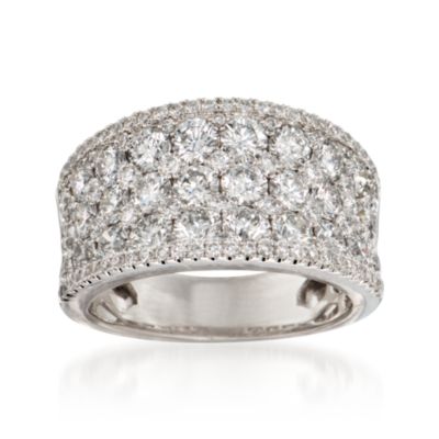 3.20 ct. t.w. Multi-Row Diamond Ring in 14kt White Gold &mdash; Alt Image 1
