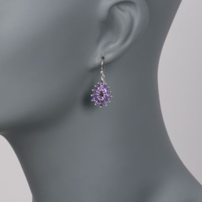 3.04 ct. t.w. Amethyst Drop Earrings in Sterling Silver &mdash; Alt Image 2