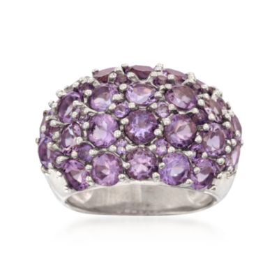 6.90 ct. t.w. Amethyst Wide Dome Ring in Sterling Silver &mdash; Alt Image 1