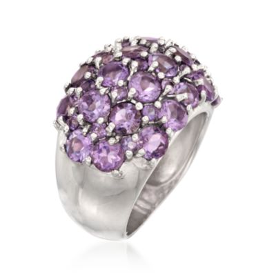 6.90 ct. t.w. Amethyst Wide Dome Ring in Sterling Silver &mdash; Alt Image 3