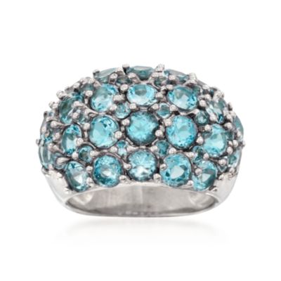 6.90 ct. t.w. Blue Topaz Wide Dome Ring in Sterling Silver &mdash; Alt Image 1