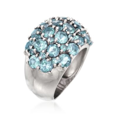 6.90 ct. t.w. Blue Topaz Wide Dome Ring in Sterling Silver &mdash; Alt Image 3