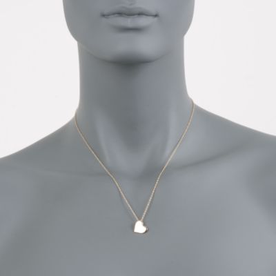 14kt Yellow Gold Heart Pendant Necklace. 18" &mdash; Alt Image 2