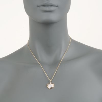 C. 1990 Vintage .50 ct. t.w. Pave Diamond Heart Pendant Necklace in 14kt Yellow Gold. 18" &mdash; Alt Image 2
