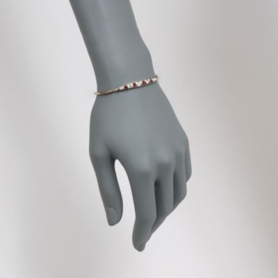 C. 1970 Vintage .95 ct. t.w. Ruby and .75 ct. t.w. Diamond Bracelet in 14kt Yellow Gold. 6.75" &mdash; Alt Image 2