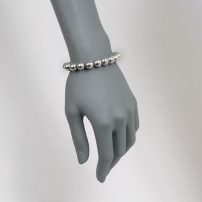 C. 2000 Vintage Tiffany Jewelry Sterling Silver Bead Bracelet. 7.5" &mdash; Alt Image 2
