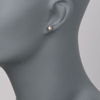 C. 1970. Vintage .20 ct. t.w. Diamond Floral Stud Earrings in 14kt Yellow Gold &mdash; Alt Image 2