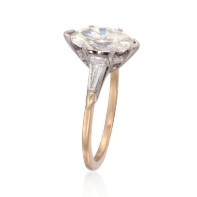 C. 1980 Vintage 2.67 ct. t.w. Diamond Cluster Ring Set in 14kt Two-Tone Gold. Size 6.5 &mdash; Alt Image 4