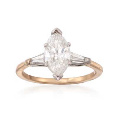 C. 1980 Vintage 2.67 ct. t.w. Diamond Cluster Ring Set in 14kt Two-Tone Gold. Size 6.5 &mdash; Alt Image 7