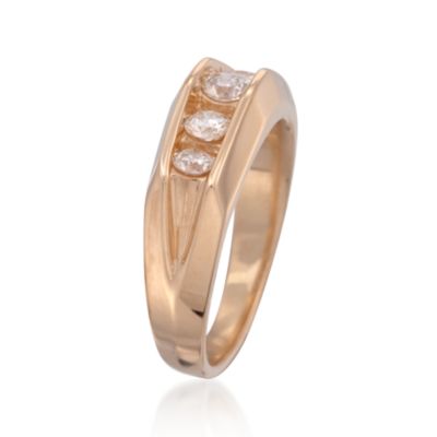 C. 1990 Vintage 1.00 ct. t.w. Diamond Ring in 14kt Yellow Gold. Size 10 &mdash; Alt Image 3
