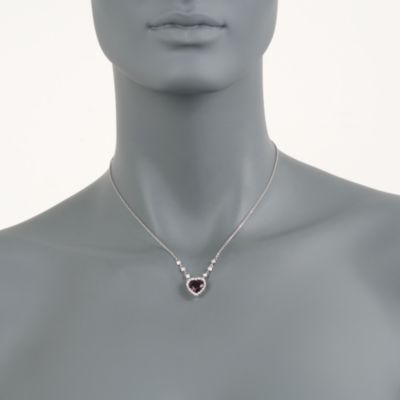 2.76 Carat Pink Tourmaline and .20 ct. t.w. Diamond Heart Pendant Necklace in 18kt White Gold. 16" &mdash; Alt Image 2
