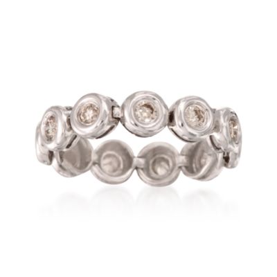 C. 2000 Vintage .75 ct. t.w. Bezel-Set Diamond Ring in 14kt White Gold. Size 5.5 &mdash; Alt Image 1