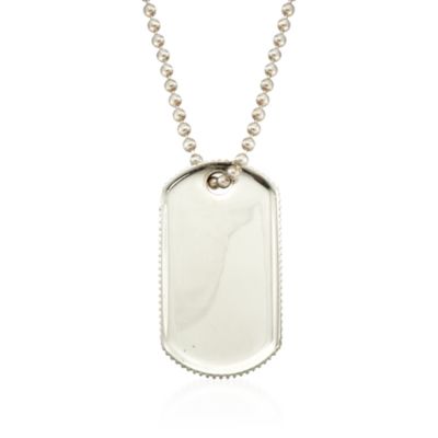 C. 2000 Vintage Tiffany Jewelry Sterling Silver Tag Pendant Necklace. 24" &mdash; Alt Image 1