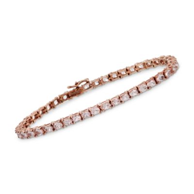 5.60 ct. t.w. Morganite Tennis Bracelet in Two-Tone. 7" &mdash; Alt Image 1