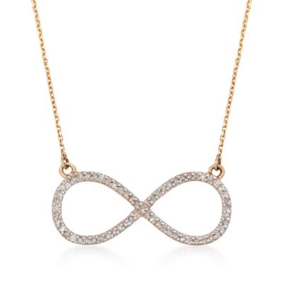 .20 ct. t.w. Diamond Infinity Necklace in 14kt Yellow Gold. 16" &mdash; Alt Image 1