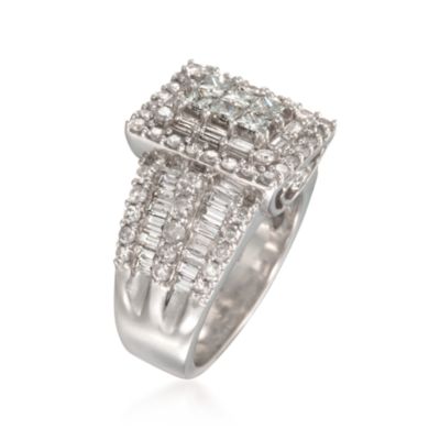 3.02 ct. t.w. Multi-Row Diamond Ring in 14kt White Gold &mdash; Alt Image 3