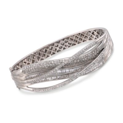 C. 1990 Vintage 2.00 ct. t.w. Diamond Highway Bracelet in 18kt White Gold. 7" &mdash; Alt Image 1