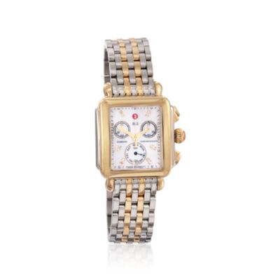 Michele "Deco" Women's Diamond Watch in Two-Tone &mdash; Alt Image 1