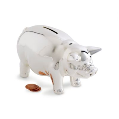 Reed & Barton Classic Silverplate Piggy Bank  &mdash; Alt Image 1