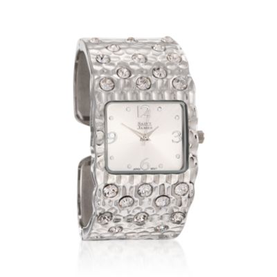 Saint James Watch With Swarovski Crystals in Silvertone &mdash; Alt Image 1
