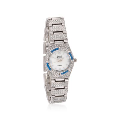 Saint James Rhinestone Silvertone Watch &mdash; Alt Image 1