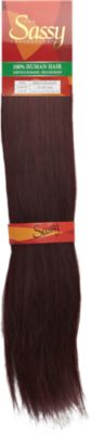 A product thumbnail of Sassy Silky Straight 18" Human Hair Extensions BR2 Dark Burgundy Brown