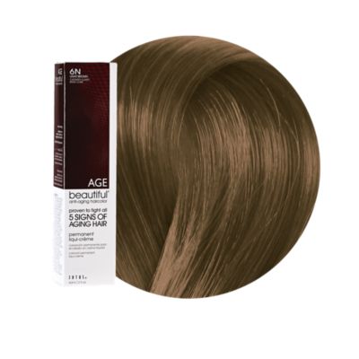 A product thumbnail of AGEbeautiful Anti-aging Permanent Liqui-creme Haircolor 6N Light Brown