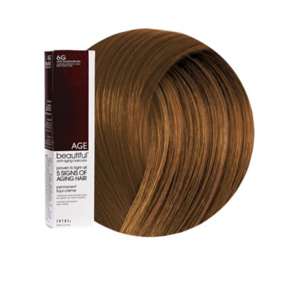 A product thumbnail of AGEbeautiful Anti-aging Permanent Liqui-creme Haircolor 6G Light Golden Brown