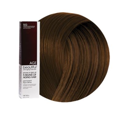 A product thumbnail of AGEbeautiful Anti-aging Permanent Liqui-creme Haircolor 5G Medium Golden Brown