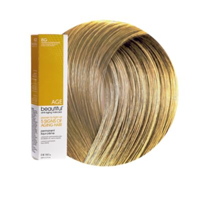 A product thumbnail of AGEbeautiful Anti-aging Permanent Liqui-creme Haircolor 8G Medium Golden Blonde