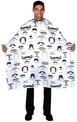 A product thumbnail of Betty Dain Mustache Print White Styling Cape