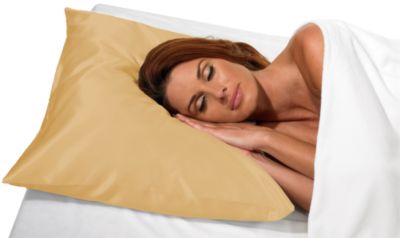 A product thumbnail of Betty Dain Beige Satin Pillow Case #121