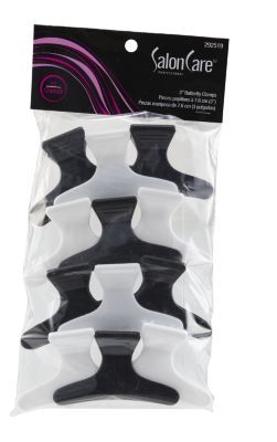 A product thumbnail of Salon Care 3" Butterfly Clamps Black & White