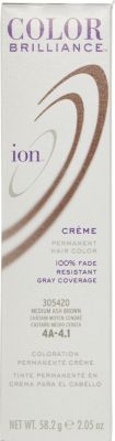Ion Permanent Creme Hair Color 4a Medium Ash Brown Oota