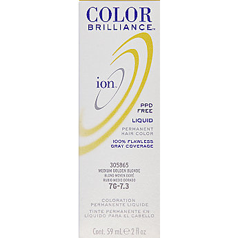 Ion Color Brilliance Permanent Liquid Hair Color 7G Medium Golden Blonde