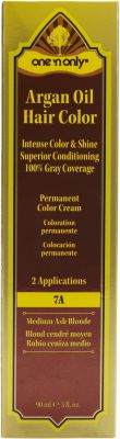 A product thumbnail of One 'N Only Argan Oil Hair Color 7A Medium Ash Blonde