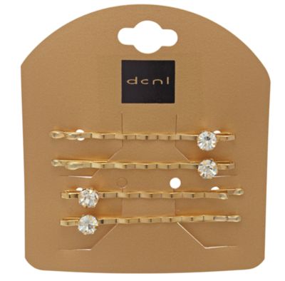 Rhinestone Gold Bobby Pin