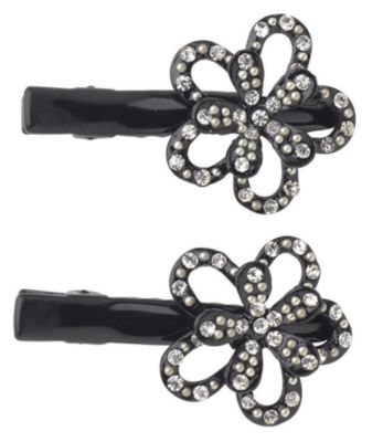 DCNL Black Flower Salon Clips
