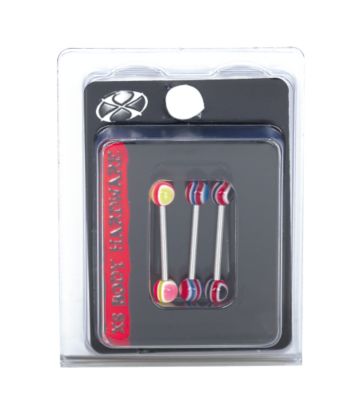A product thumbnail of Acrylic 14G 5/8 Wave BR/PG/RB