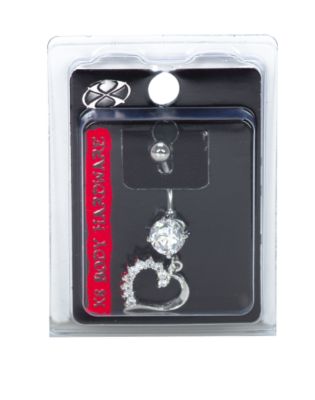 A product thumbnail of 14G Navel Dangle Mini Jewel Crystal Half Heart