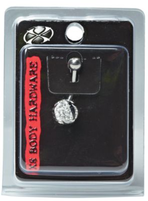 A product thumbnail of 14G Navel Jewelry Black/White Multi Stone Zebra Ball